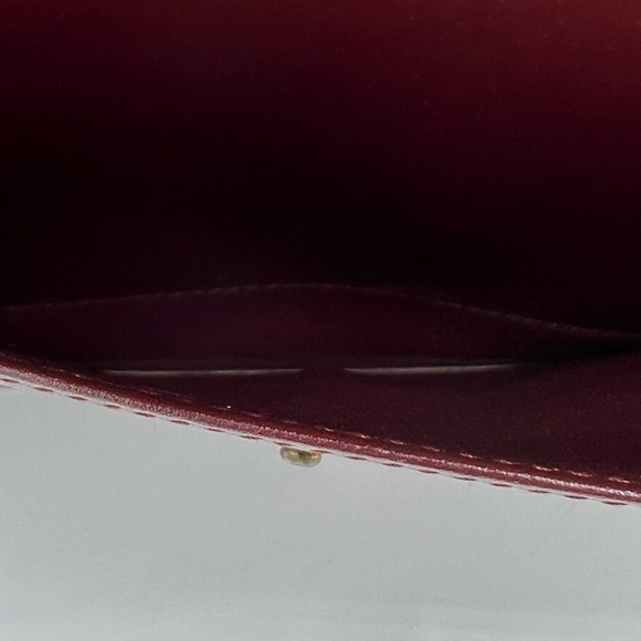 Cartier Bordeaux Leather Clutch Wristlet - Picture 7 of 11
